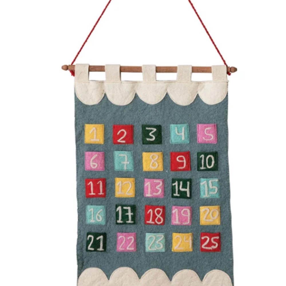 Wool Felt Count -Down / Advent Calendar Wall Hanging